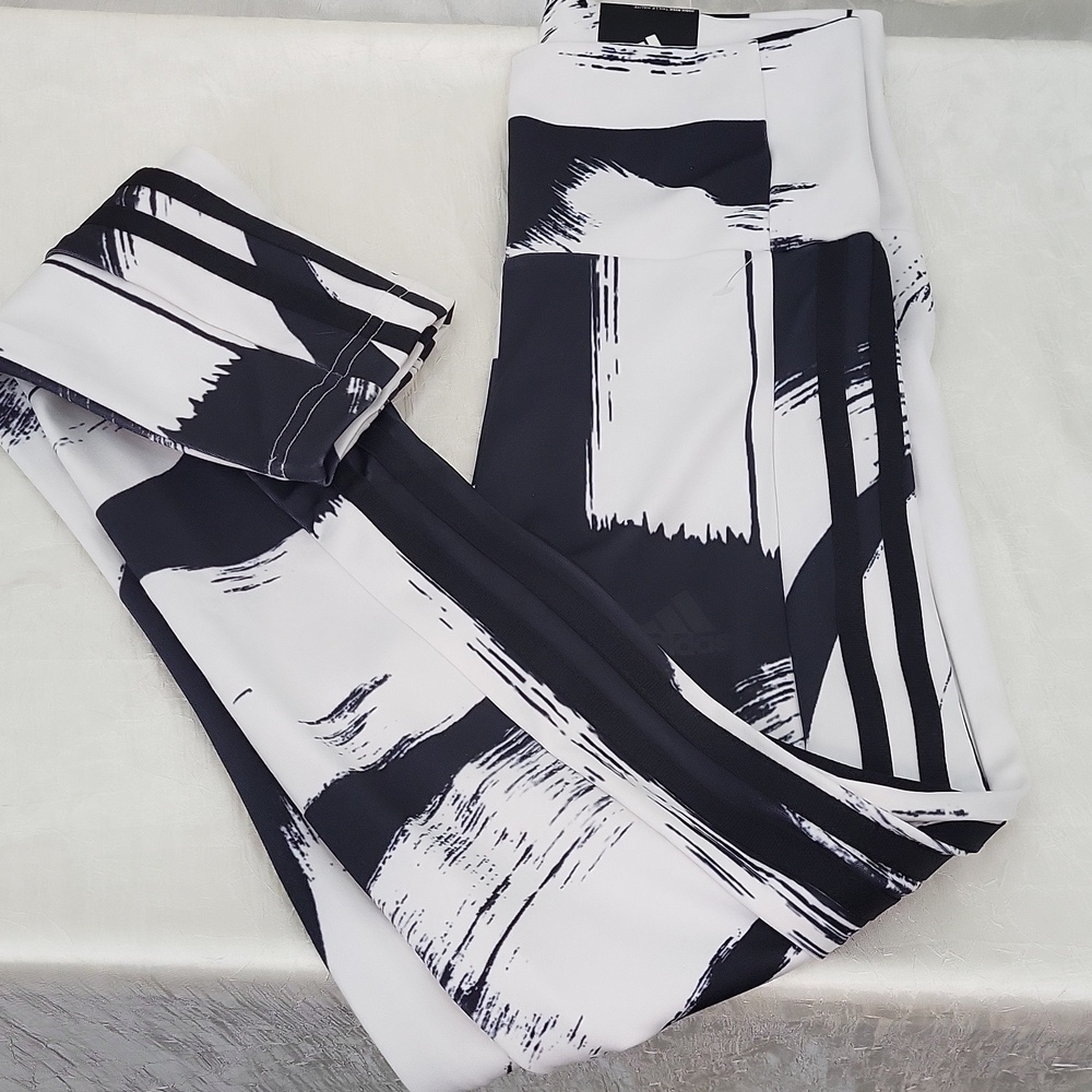 adidas Print 3-Stripes High Waisted Tights - Womens Training size XS